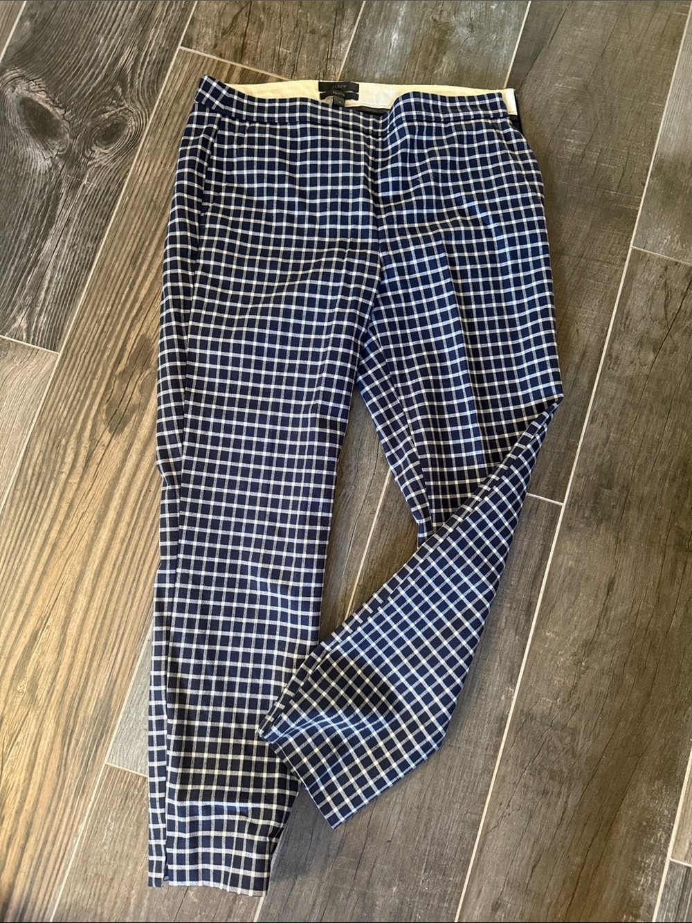 J.crew women’s Navy Check Dress Pants